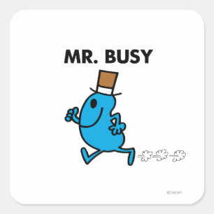 Sticker Carré M. Busy Courant Rapidement