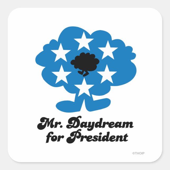 Sticker Carré M. Daydream Pour Le Président (Devant)