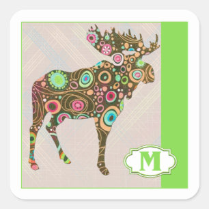 Sticker Carré M est pour Moose