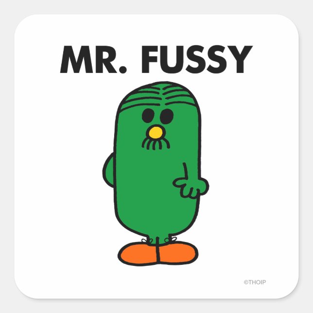 Sticker Carré M. Fussy, bien élevé (Devant)