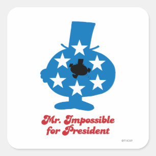Sticker Carré M. Impossible Pour Le Président