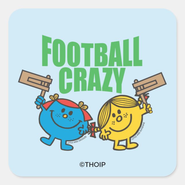 Sticker Carré M. Men Little Miss Football Crazy (Devant)