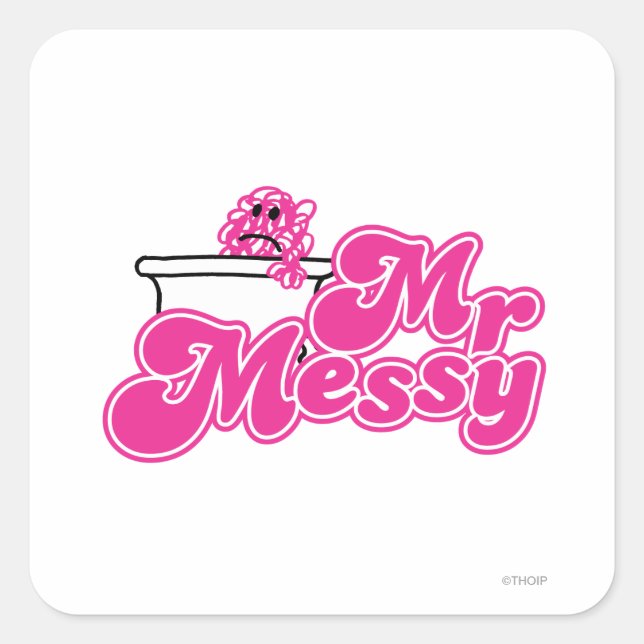 Sticker Carré M. Messy | Bain Soin (Devant)