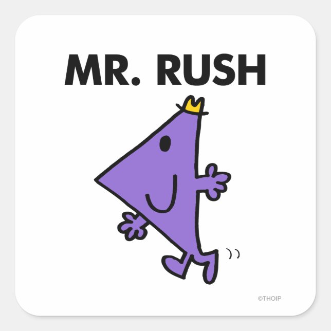 Sticker Carré M. Rush | Rythme rapide (Devant)