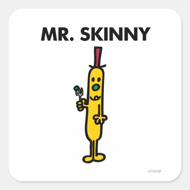 Sticker Carré M. Skinny | Pois et fourrure (Devant)