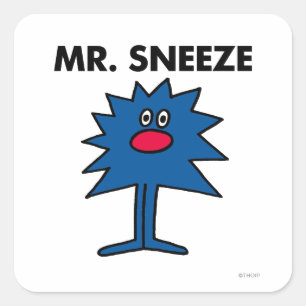 Sticker Carré M. Sneeze   Corps à bords dentelés
