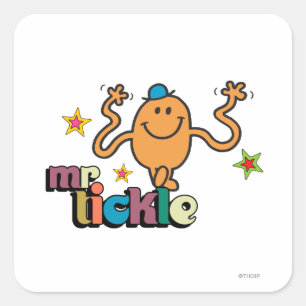 Sticker Carré M. Tickle   Étoiles Étincelantes