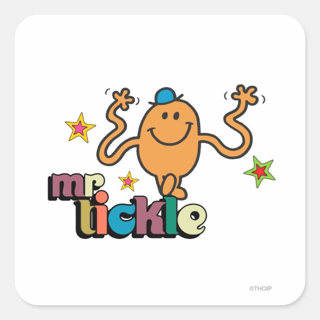 Sticker Carré M. Tickle | Étoiles Étincelantes (Devant)