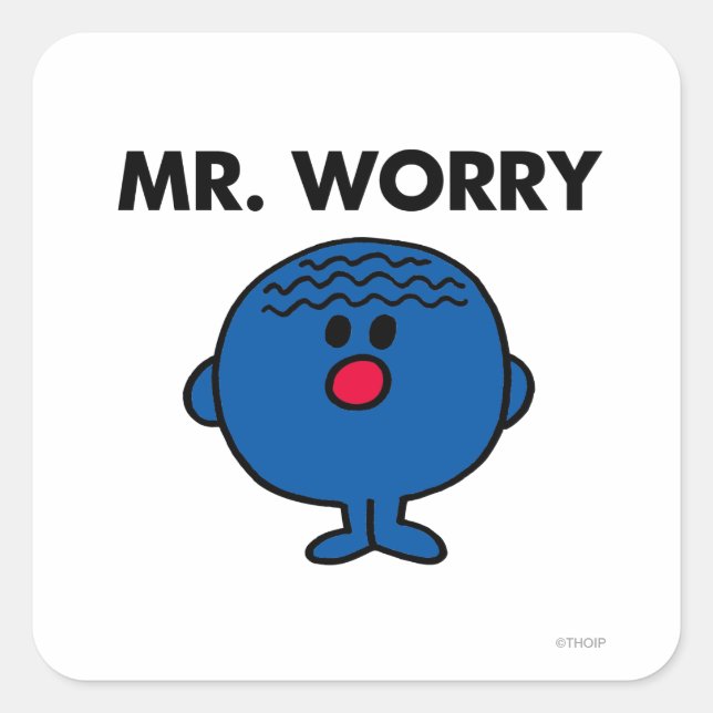 Sticker Carré M. Worry Classic (Devant)