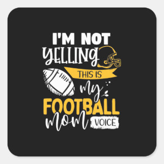Sticker Carré Ma voix maman de football