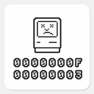 Sticker Carré Mac triste