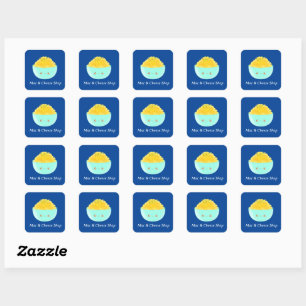 Sticker Carré Macaroni Et Fromage