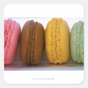 Sticker Carré Macarons français gastronomiques importés (macaron