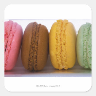 Sticker Carré Macarons français gastronomiques importés (macaron