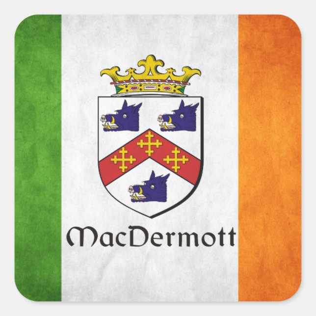 Sticker Carré MacDermott irlandais (Devant)