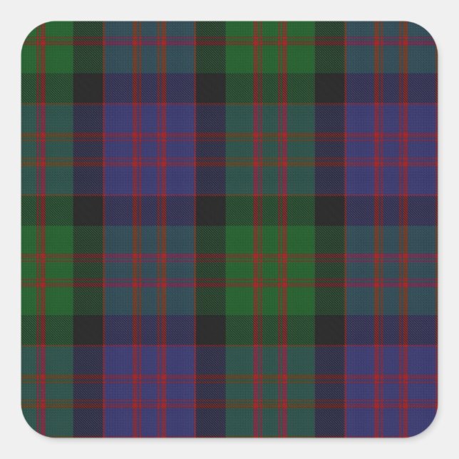 Sticker Carré MacDonald Clan Tartan (Devant)