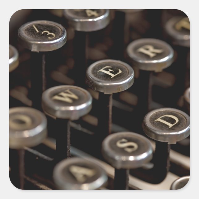 Sticker Carré Machine à écrire (Devant)