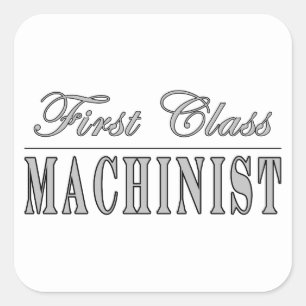 Sticker Carré Machinistes stylés : Machiniste de première classe