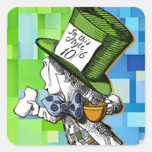 Sticker Carré Mad Hatter