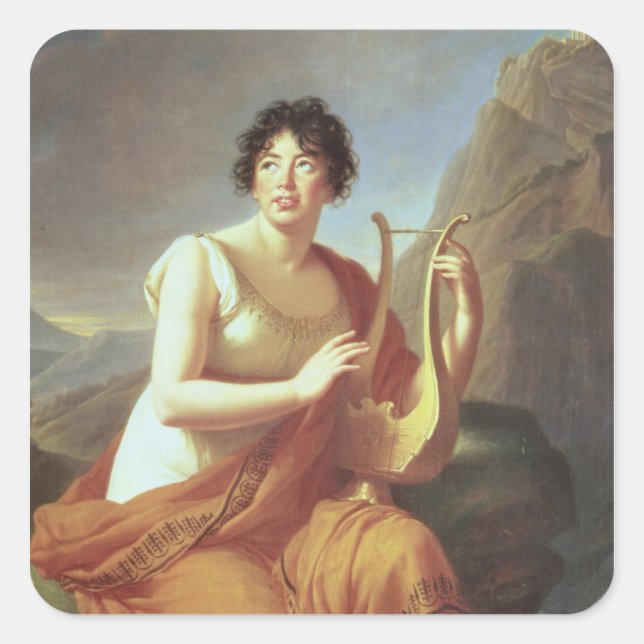 Sticker Carré Madame de Stael, Corinne, 1809 (Devant)