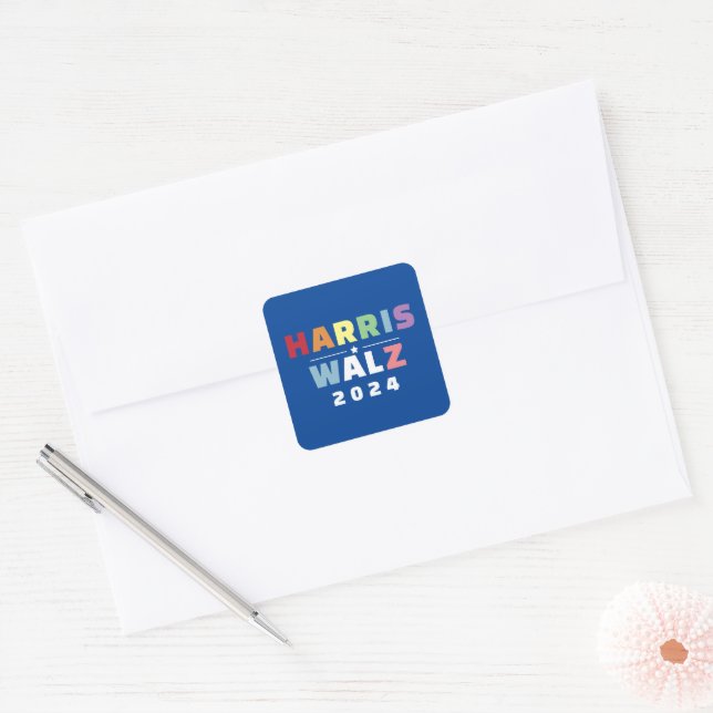 STICKER CARRÉ MADAME LE PRÉSIDENT KAMALA HARRIS WALZ 2024 (Enveloppe)