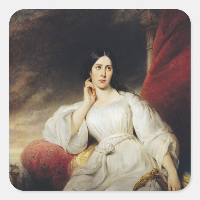 Sticker Carré Madame Malibran dans le rôle de Desdiana, 1830 (Devant)