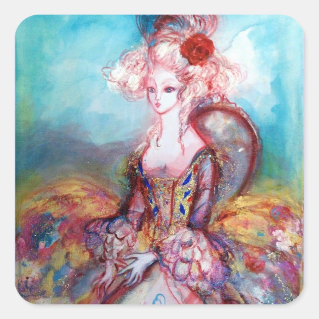 STICKER CARRÉ MADAME POMPADOUR (Devant)