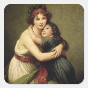 Sticker Carré Madame Vigee-Lebrun et sa fille