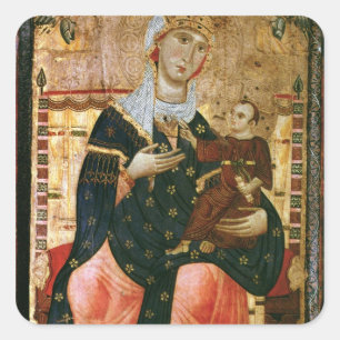 Sticker Carré Madonna and Child, c.1260