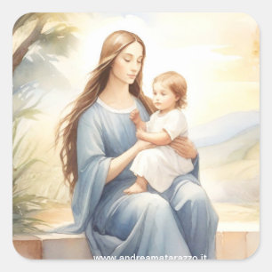 Sticker Carré Madonna avec l'enfant Jésus