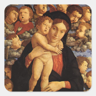Sticker Carré Madonna des Tcherubim par Andrea Mantegna