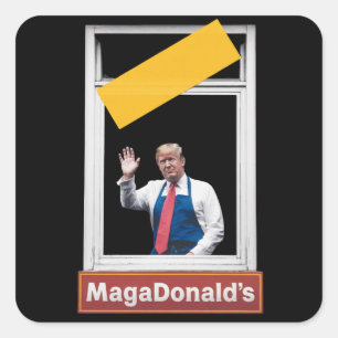 Sticker Carré MAGADonald's Trump 2024