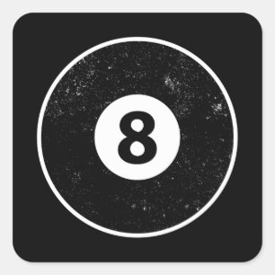 Sticker Carré Magic Eight Ball Billiard Pool