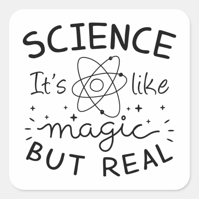 Sticker Carré Magie scientifique (Devant)