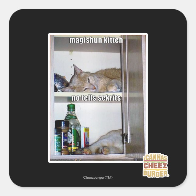 Sticker Carré Magishun Kitteh (Devant)