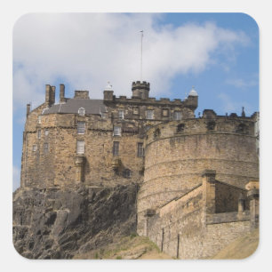 Sticker Carré Magnifique célèbre château d'Édimbourg géant à