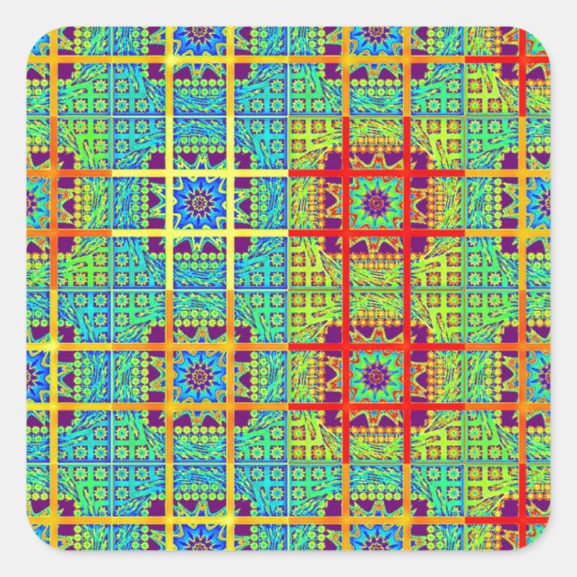 Sticker Carré Magnifique Tribal sud-africain Tribal Print vecteu (Devant)