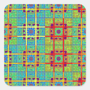 Sticker Carré Magnifique Tribal sud-africain Tribal Print vecteu