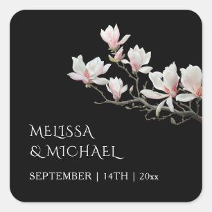 Sticker Carré Magnolia Mariage Beaux-Arts