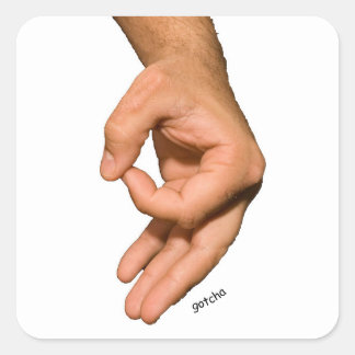 Sticker Carré Main de jeu circulaire Gotcha