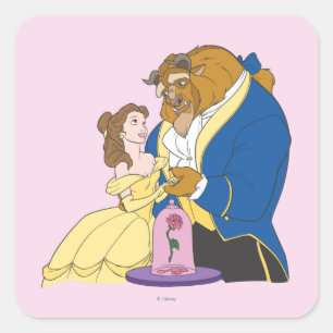 Sticker Carré Mains de Belle et de Bête