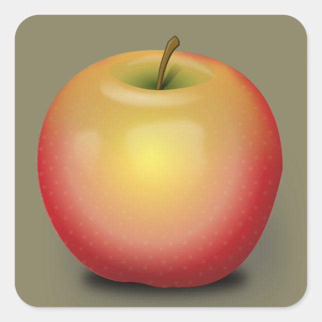 Sticker Carré Maintosh Apple (Devant)