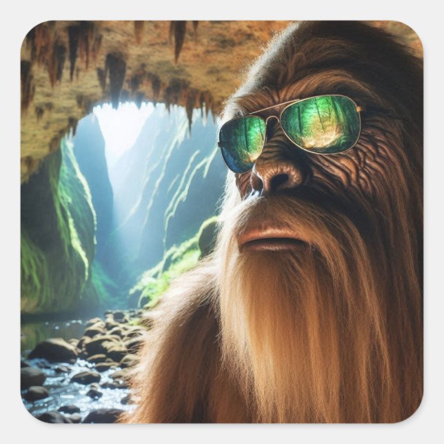 Sticker Carré Maison de Sasquatch (Devant)