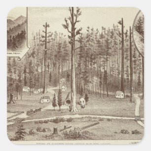 Sticker Carré Maison d'été, résidence de Lewis