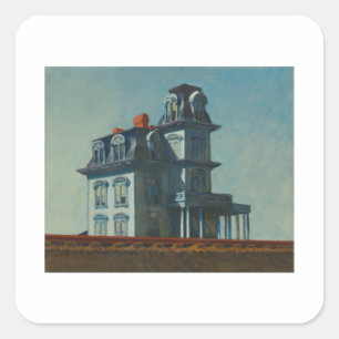 Sticker Carré Maison près du chemin de fer - Edward Hopper