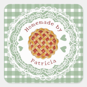 Sticker Carré Maître boulanger de tarte aux cerises 