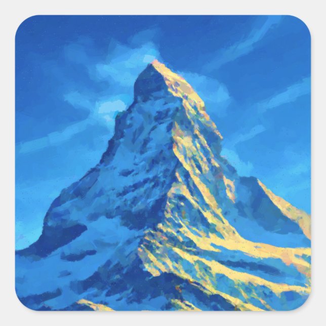 Sticker Carré Majestic Matterhorn (Devant)