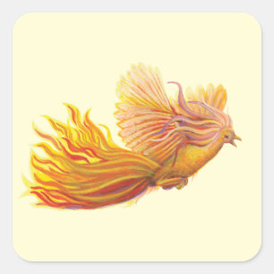 Sticker Carré Majestic Phoenix Bird