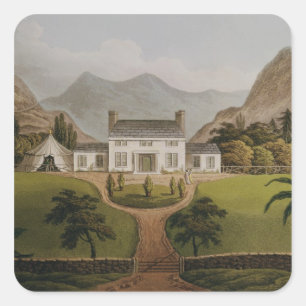 Sticker Carré Mal-Maison de Bonaparte à Sainte-Hélène, 1821