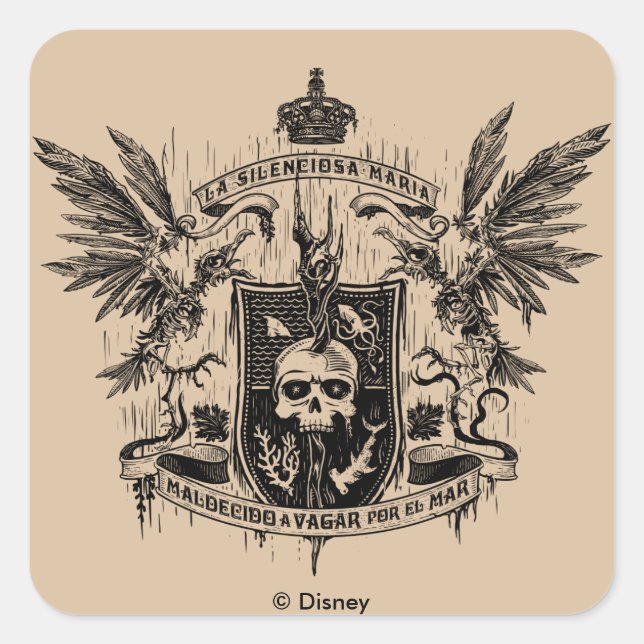Sticker Carré Maldecido a Vagar Por El Mar (Devant)